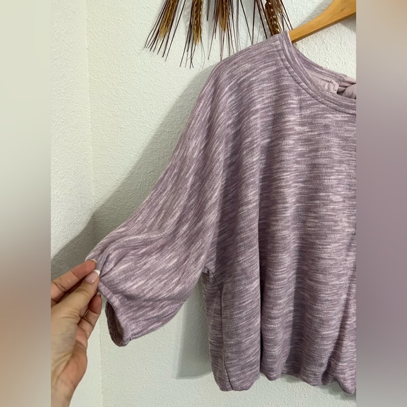 Vintage X America Lavender Elastic Waist Sweater Top Size XL - Picture 2 of 8